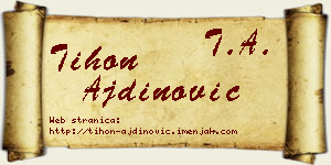 Tihon Ajdinović vizit kartica